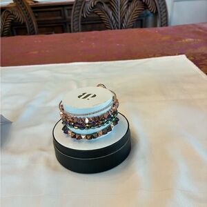 Blue and Purple Southwestern Cuff Bracelet